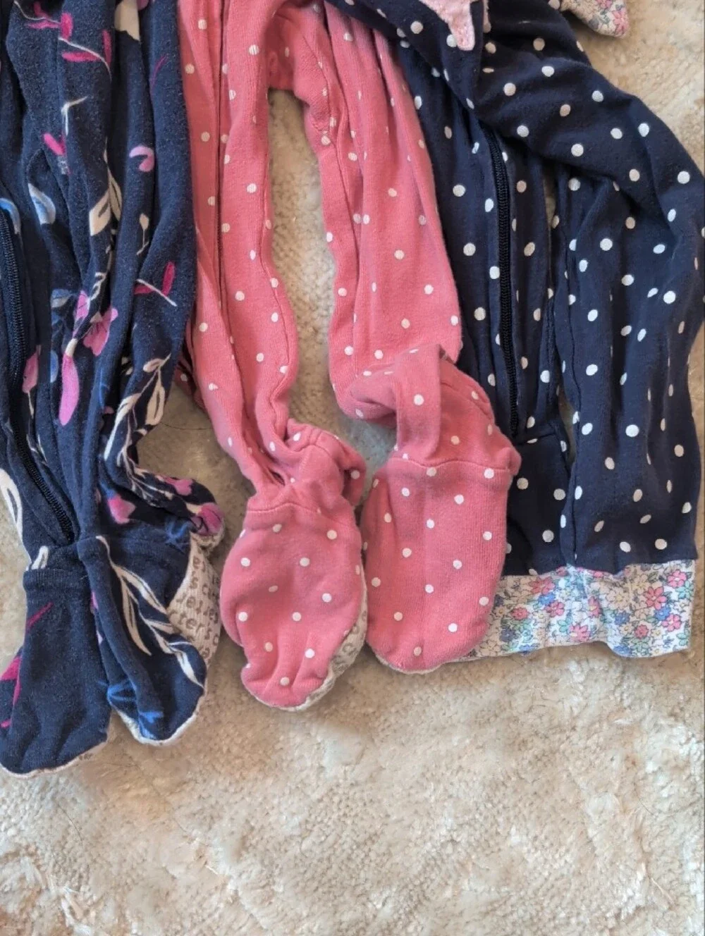 Set Of Three One-Piece Pajamas